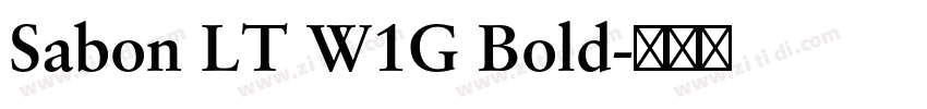 Sabon LT W1G Bold字体转换 Sabon LT W1G Bold字体转换